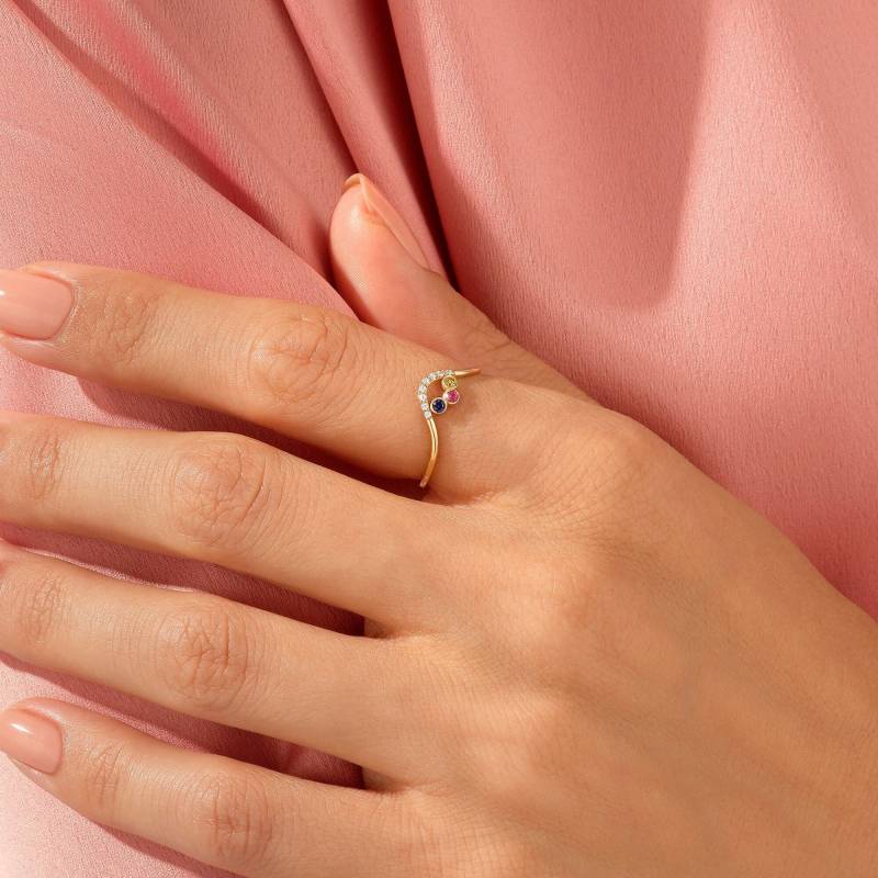 14K Gold Familie Birthstone Ring, Personalisierte Ring Frauen, Benutzerdefinierte Multi Stein Mütter Minimalist Stapelring, Zierliche Statement 14K Gold Familie Birthstone Ring, Personalisierte Ring Frauen, Benutzerdefinierte Multi Stein Mütter Minimalist Stapelring, Zierliche Statement von BRENNMORE