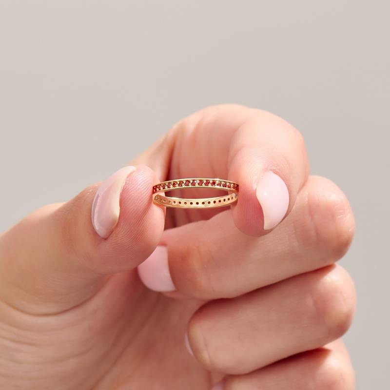 14K Solid Gold Granat Eternity Ring - Red Channel Set Birthstone Ehering, 2 Mm Dünner Stapelbarer Handgefertigter Täglicher Für Frauen 14K Solid Gold Granat Eternity Ring - Red Channel Set Birthstone Ehering, 2 Mm Dünner Stapelbarer Handgefertigter Täglicher Für Frauen von BRENNMORE