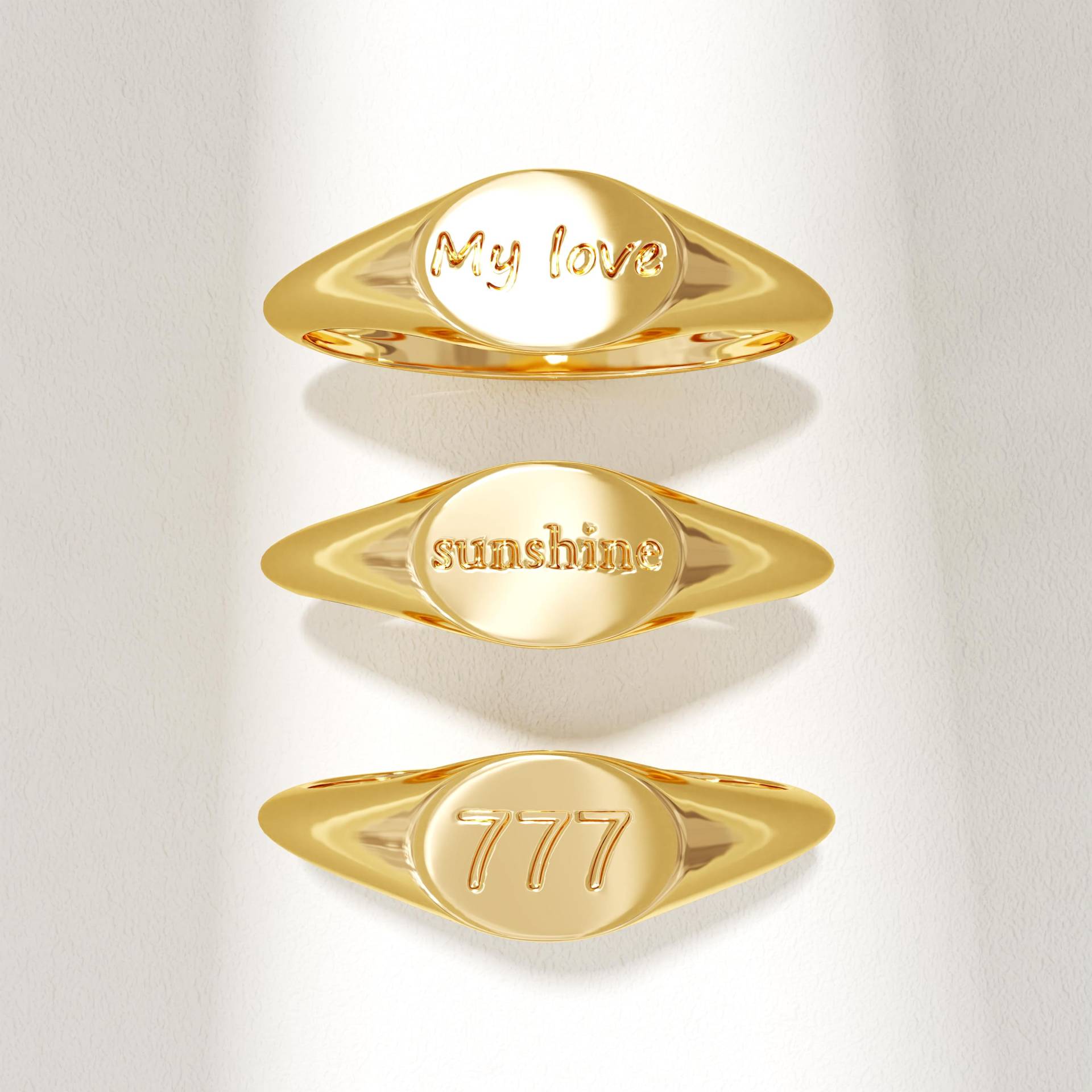 14K Solid Gold Siegelring Für Frauen Benutzerdefinierte Initiale Oder Name Graviert Pinky Ring Zierlicher Personalisierter Schmuck Geschenkfertiger 14K Solid Gold Siegelring Für Frauen Benutzerdefinierte Initiale Oder Name Graviert Pinky Ring Zierlicher Personalisierter Schmuck Geschenkfertiger von BRENNMORE