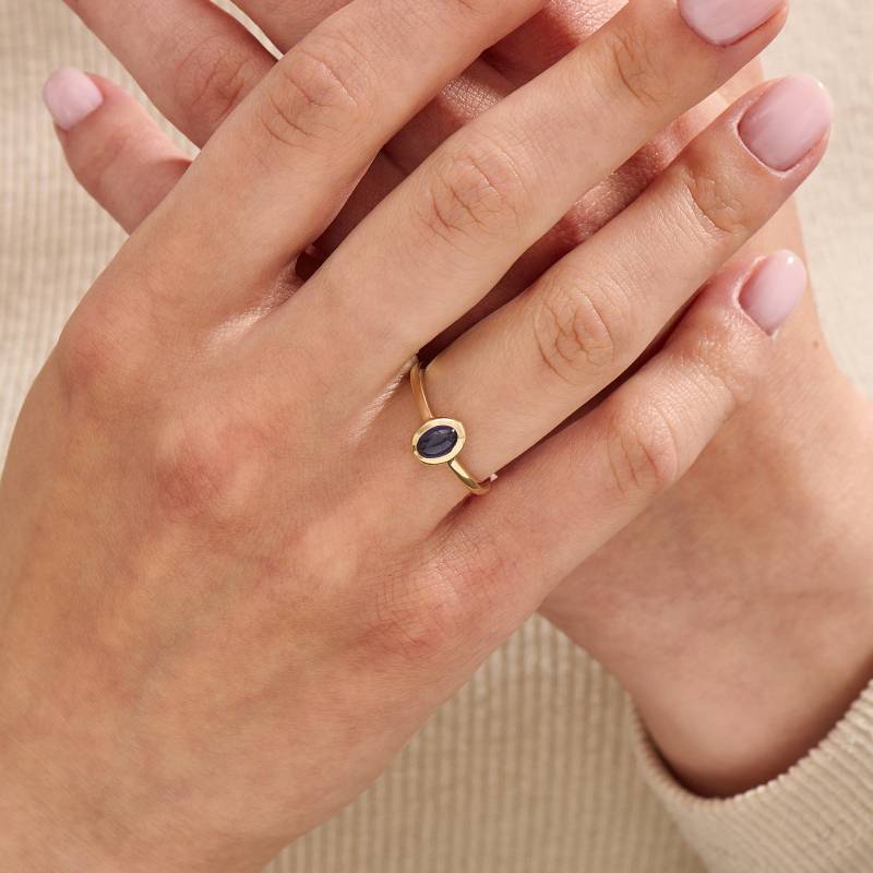Blauer Edelstein Ring Für Frauen 14K Gold Iolith Zierliche Lünette Oval Pinky Schmuck Geschenk Mutter Birthstone Mit Saphir Blauer Edelstein Ring Für Frauen 14K Gold Iolith Zierliche Lünette Oval Pinky Schmuck Geschenk Mutter Birthstone Mit Saphir von BRENNMORE
