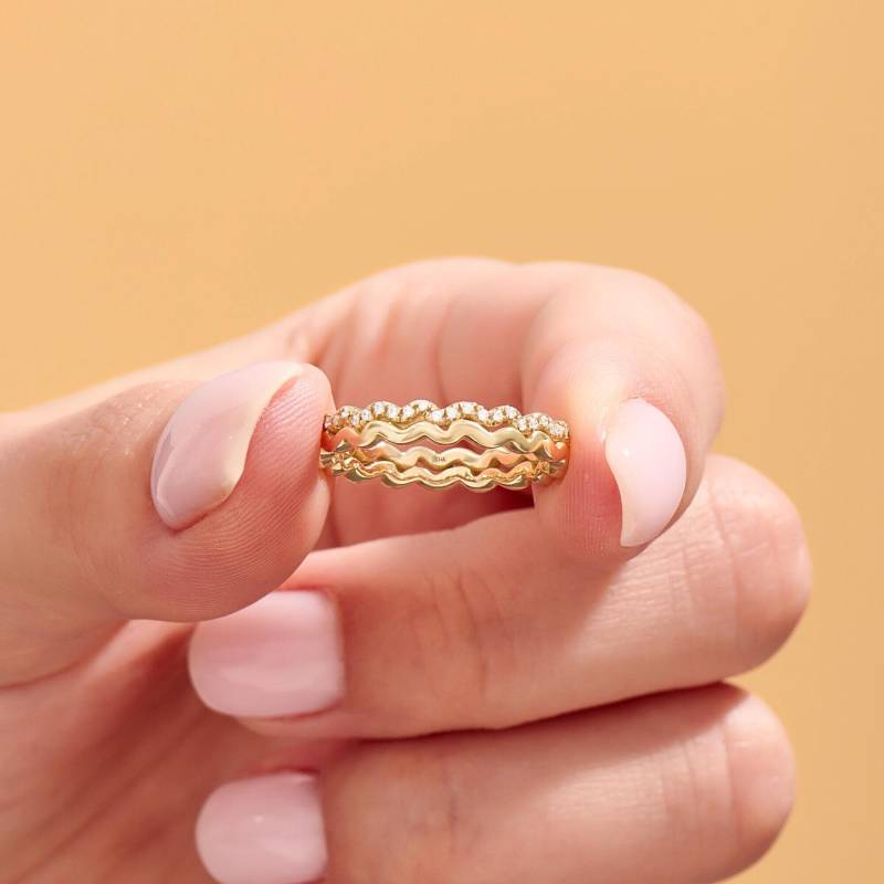 Eternity Ring Aus 14K Gold | Gewellter Trauring Für Frauen Zierliche Minimalist Handgemachter Einzigartige 14K Geschenkidee Frau Geburtstag Eternity Ring Aus 14K Gold | Gewellter Trauring Für Frauen Zierliche Minimalist Handgemachter Einzigartige 14K Geschenkidee Frau Geburtstag von BRENNMORE