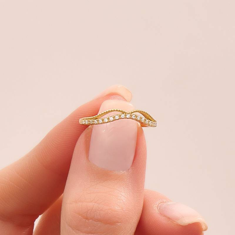 Geschwungener Ehering Frauen 14K Solid Gold Ringenhancer Wellenring Pave Diamant Ring Minimalist Nesting Für Verlobungsring Schmuck Geschenk Geschwungener Ehering Frauen 14K Solid Gold Ringenhancer Wellenring Pave Diamant Ring Minimalist Nesting Für Verlobungsring Schmuck Geschenk von BRENNMORE
