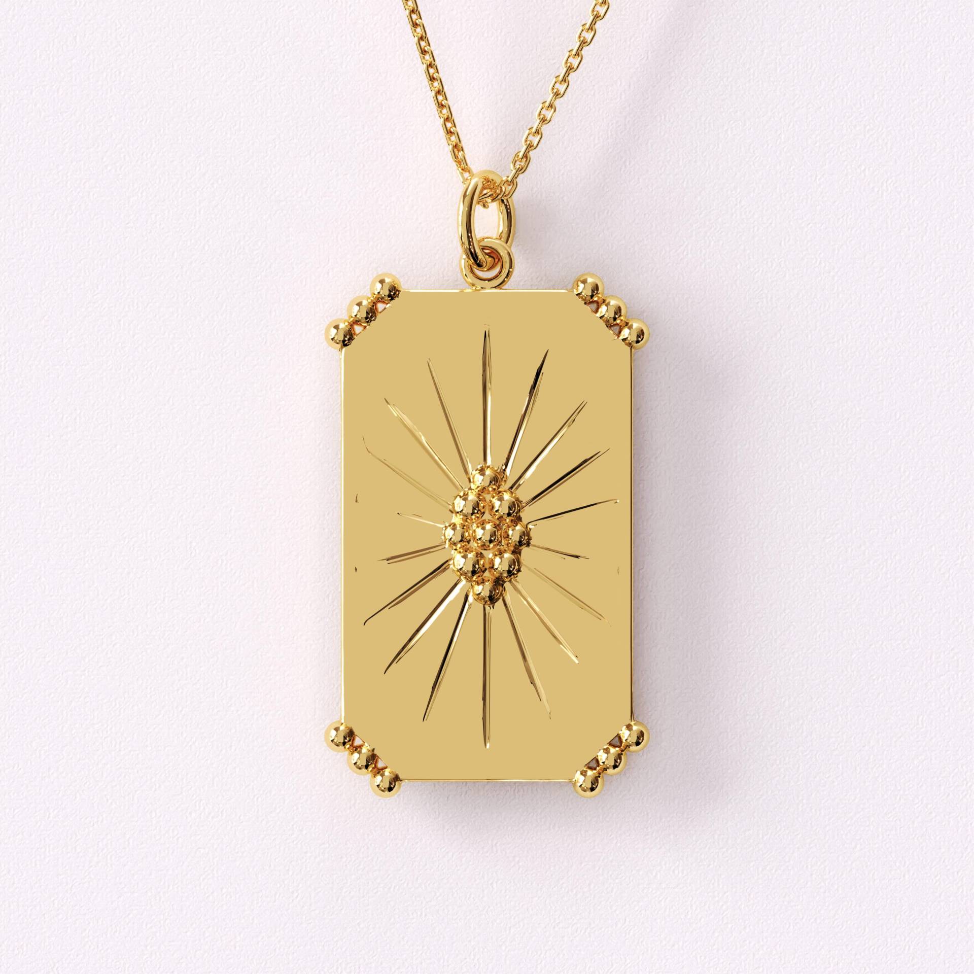Rechteck Anhänger Halskette Für Frauen 14K Solid Gold Back Eingraviert Personalisierte Dainty Charm in Echte Gelbe Rose Weiß Schmuck Geschenk Damen Rechteck Anhänger Halskette Für Frauen 14K Solid Gold Back Eingraviert Personalisierte Dainty Charm in Echte Gelbe Rose Weiß Schmuck Geschenk Damen von BRENNMORE