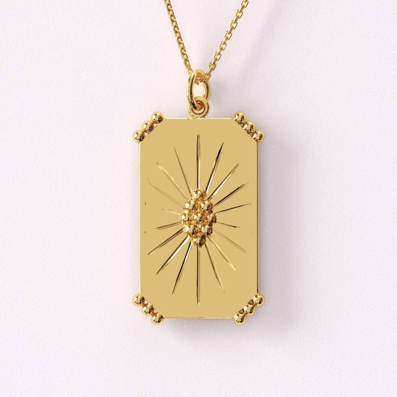 Rechteck Anhänger Halskette Für Frauen 14K Solid Gold Back Eingraviert Personalisierte Dainty Charm in Echte Gelbe Rose Weiß Schmuck Geschenk Damen Rechteck Anhänger Halskette Für Frauen 14K Solid Gold Back Eingraviert Personalisierte Dainty Charm in Echte Gelbe Rose Weiß Schmuck Geschenk Damen von BRENNMORE