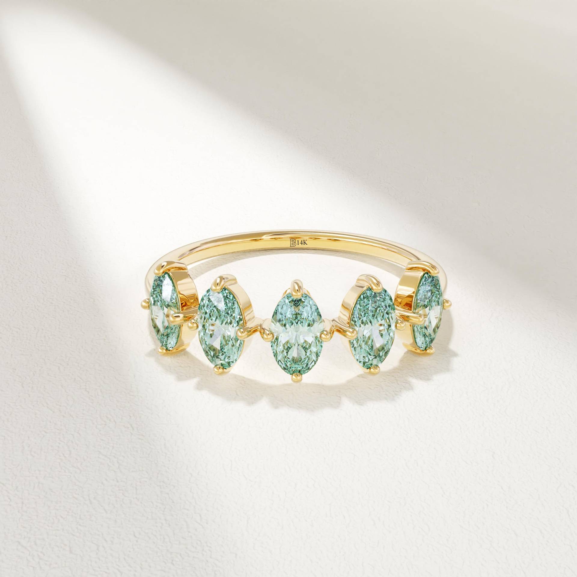 Turmalin Ring Für Frauen 14K Solid Gold 5 Stein Einzigartige Statement Ringe Mint Blau Schmuck Oval Cut Multi Stone Geschenk Turmalin Ring Für Frauen 14K Solid Gold 5 Stein Einzigartige Statement Ringe Mint Blau Schmuck Oval Cut Multi Stone Geschenk von BRENNMORE