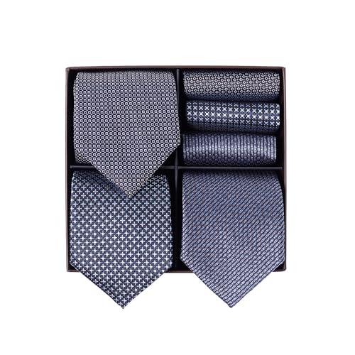 BRERA 67 Set 3 Krawatten für Herren und 3 Taschentücher | Geschenk Box für Männer mit Krawatte und Stofftaschentücher | Geschenkbox Hochzeit | Classische Krawatte und Einstecktuch BRERA 67 Set 3 Krawatten für Herren und 3 Taschentücher | Geschenk Box für Männer mit Krawatte und Stofftaschentücher | Geschenkbox Hochzeit | Classische Krawatte und Einstecktuch von BRERA 67