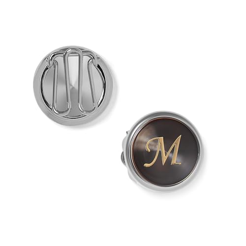 BRERA67 Knopfclips Herren für Hemd, personalisierte Manschettenknöpfe Herren Made in Italy mit Initialen M, Cufflinks for Men Hochzeit von BRERA 67