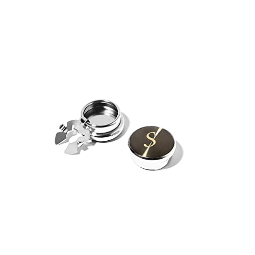 BRERA67 Knopfclips Herren für Hemd, personalisierte Manschettenknöpfe Herren Made in Italy mit Initialen S, Cufflinks for Men Hochzeit von BRERA 67