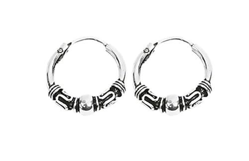 Brera 67 Ohrringe Silber 925 | Paar Gothic Keltische Creolen | 925 Silber oxidiert (schwarz), UNICA, Silber, Nicht zutreffend. von BRERA 67