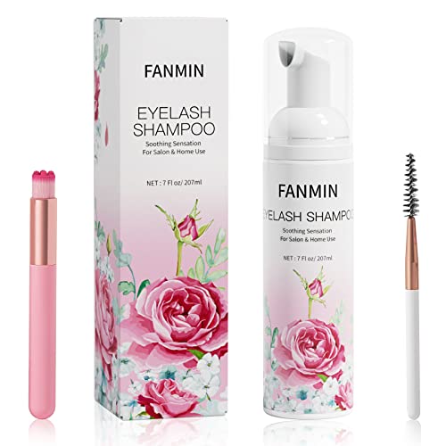 Wimpernverlängerungs-Shampoo & Bürste + Mascara-Zauberstab, Wimpern-Shampoo, schäumender Reiniger für professionelle Salons und häusliche Pflege, Waschen für Extensions und natürliche Wimpern 207ml Wimpernverlängerungs-Shampoo & Bürste + Mascara-Zauberstab, Wimpern-Shampoo, schäumender Reiniger für professionelle Salons und häusliche Pflege, Waschen für Extensions und natürliche Wimpern 207ml von FANMIN