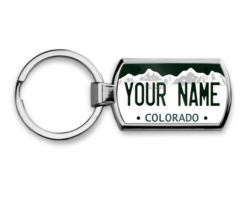 Personalisierte Schlüsselanhänger Custom Colorado Nummernschild Metall von BRGiftShop