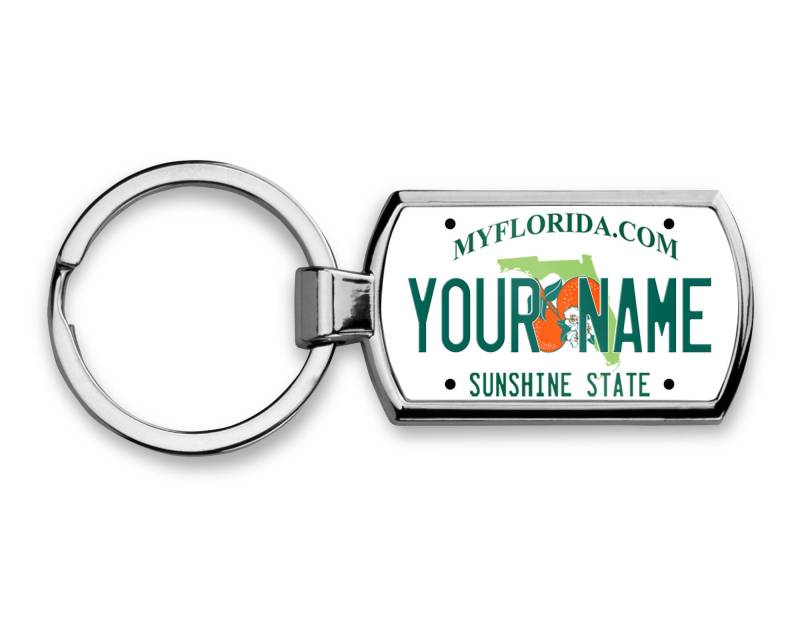Personalisierte Schlüsselanhänger Custom Florida Nummernschild Metall von BRGiftShop