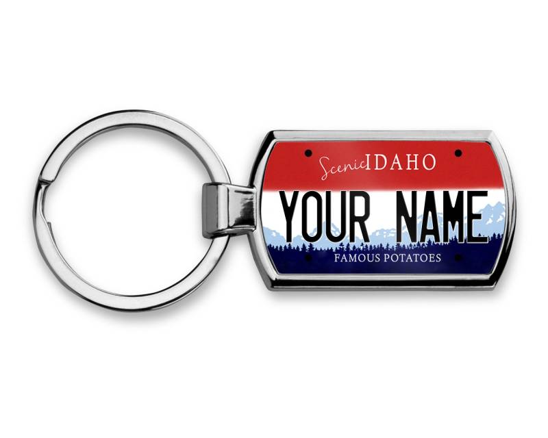 Personalisierte Schlüsselanhänger Custom Idaho Nummernschild Metall von BRGiftShop