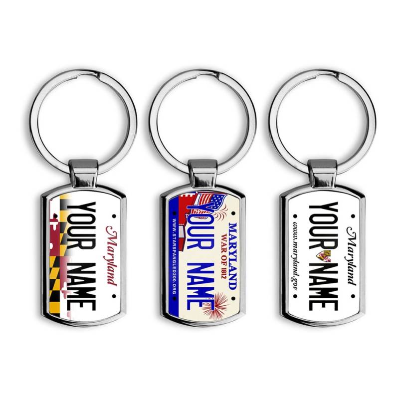 Personalisierte Schlüsselanhänger Custom Maryland Nummernschild Metall von BRGiftShop