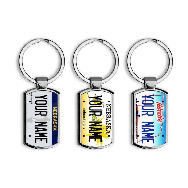 Personalisierte Schlüsselanhänger Custom Nebraska Nummernschild Metall von BRGiftShop