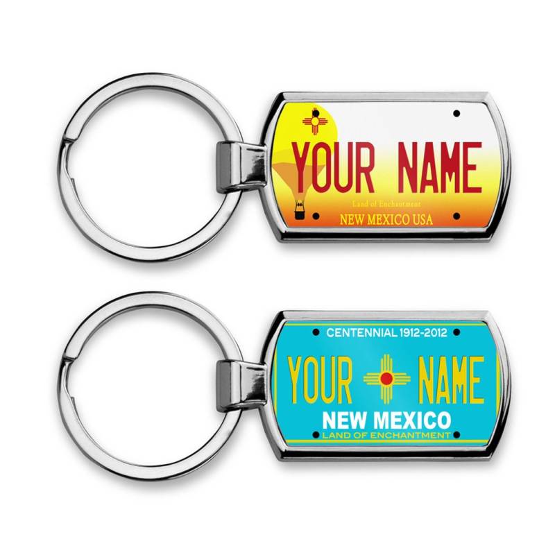 Personalisierte Schlüsselanhänger Custom New Mexico Nummernschild Metall von BRGiftShop