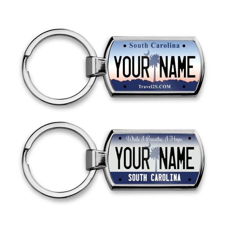 Personalisierte Schlüsselanhänger Custom South Carolina Kennzeichen Metall von BRGiftShop