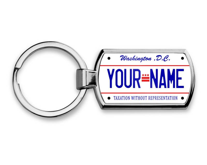 Personalisierte Schlüsselanhänger Custom Washington Dc Nummernschild Metall von BRGiftShop