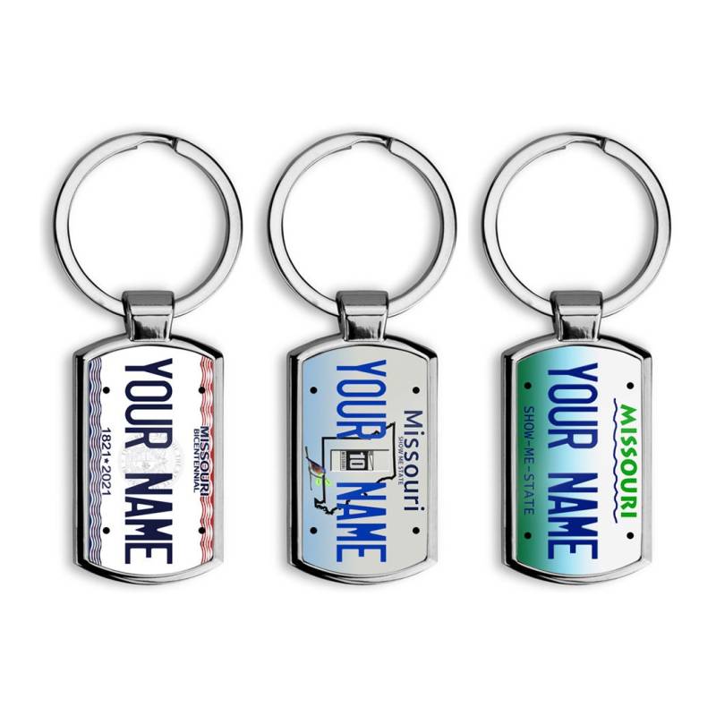 Personalisierte Schlüsselbund Custom Missouri Nummernschild Metall von BRGiftShop