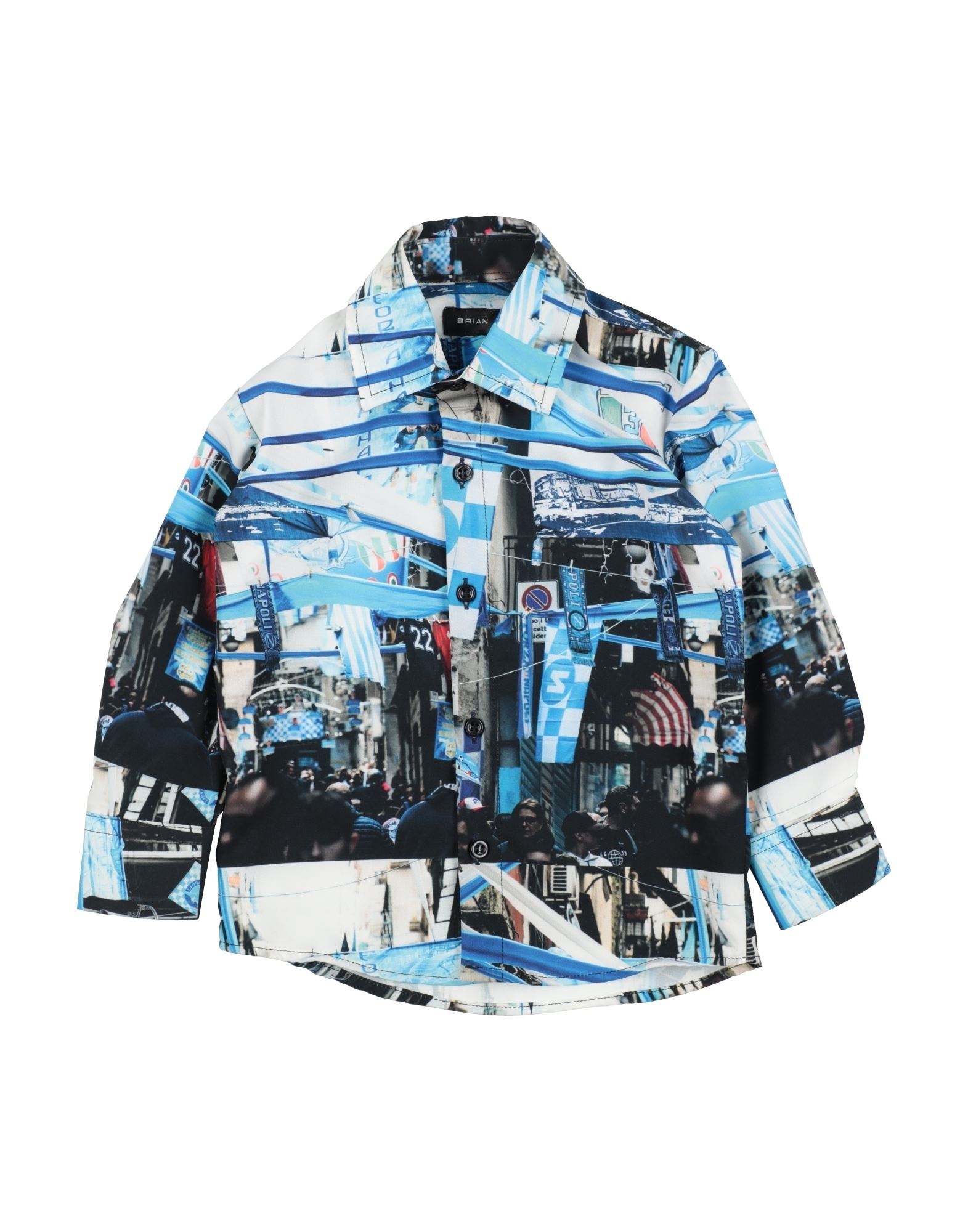 BRIAN RUSH Hemd Kinder Azurblau von BRIAN RUSH
