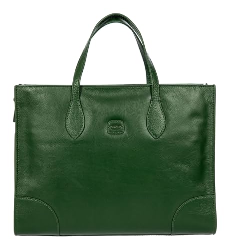 BRIC'S Leder Businesstasche mit Laptopfach Volterra Opera Bag Pine tannengrün von BRIC'S