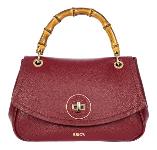 BRIC'S Leder Handtasche Umhängetasche Gondola Girasole loop Handbag Rubino weinrot von BRIC'S