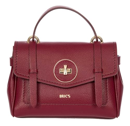 BRIC'S Leder Umhängetasche Handtasche Gondola Ninfea Bag Rubino weinrot von BRIC'S