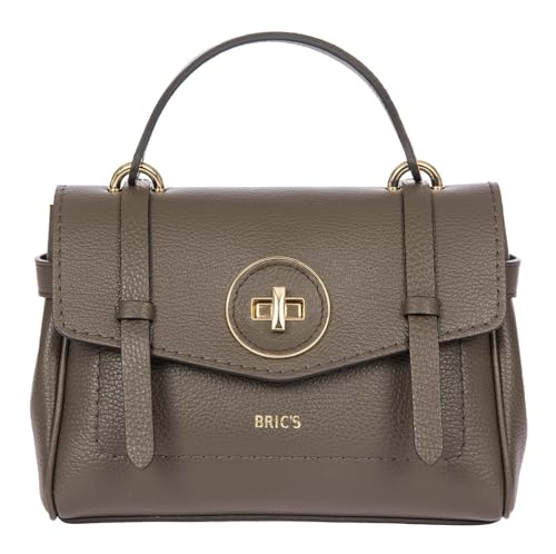BRIC'S Leder Umhängetasche Handtasche Gondola Ninfea Bag Swamp taupe von BRIC'S