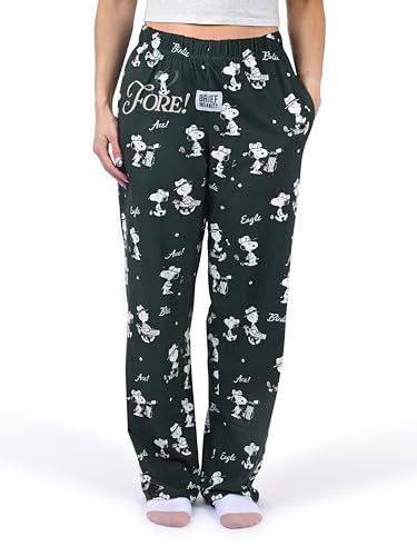 BRIEF INSANITY Weiche Pyjamahose mit Snoopy-Designs für Damen und Herren, bequeme Lounge-Pyjamahose und bequeme Pyjamahose, Grün , XX-Large von BRIEF INSANITY