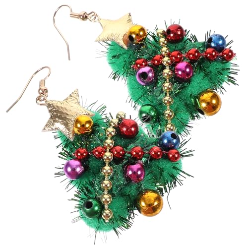 BRIGHTFUFU 1paar Weihnachtsbaum Glocken Ohrringe Für Frauen Farbige Christbaumschmuck Dangle Ohrringe Süße Weihnachtsdeko Für Feste Alltag Und Besondere Anlässe von BRIGHTFUFU
