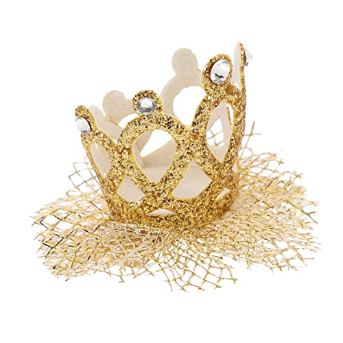 BRIGHTFUFU 1stück Goldene Krone Haaraccessoire Für Mädchen Elegante Haarklammer Mit Spitze Für Geburtstagsfeiern Hochzeiten Und Fotografie Sicheres Verleiht Ihrem Junge Mädchen Glanz Und von BRIGHTFUFU