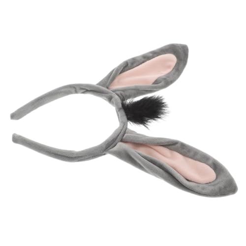BRIGHTFUFU Cute Donkey Ears Haarreif Tierkostüm Zubehör Für Erwachsene Accessoire Für Karneval Cosplay Und Themenpartys Elastisch Und Bequem Mit Weichem Plüschmaterial von BRIGHTFUFU