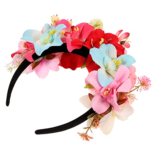 BRIGHTFUFU Künstliche Blumenkrone Haarreif Für Braut Und Brautjungfer Eleganter Haarschmuck Für Hochzeiten Und Partys Langlebig Und Haarschonend Bezauberndes Accessoire Für Damen von BRIGHTFUFU