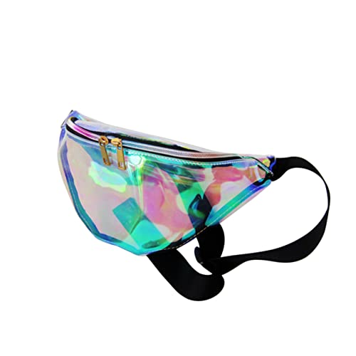 BRIGHTFUFU Transparente Bauchtasche Für Damen Sporttasche Strandtasche Laufgürteltasche Hüfttasche Mit Reißverschluss Verstellbar Für Handy Schlüssel Kleingeld von BRIGHTFUFU