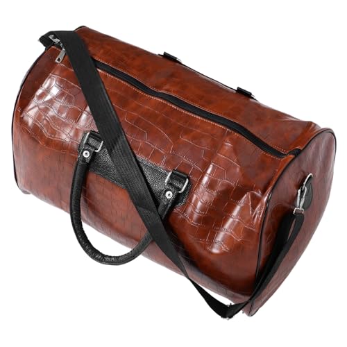 BRIGHTFUFU Wanderhandtasche Aus Pu- Geräumige Reisetasche Für Herren Robuste Campinghandtasche Leicht Tragbare Sporttasche Mit Fächern Für Täglichen Gebrauch von BRIGHTFUFU