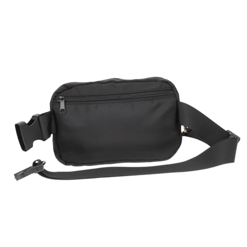 BRIGHTFUFU wasserdichte Damen Bauchtasche Verstellbar Hüfttasche mit Brusttasche für Outdoor Sport Running Modische Gürteltasche für Alltag und Reisen in Schwarz von BRIGHTFUFU