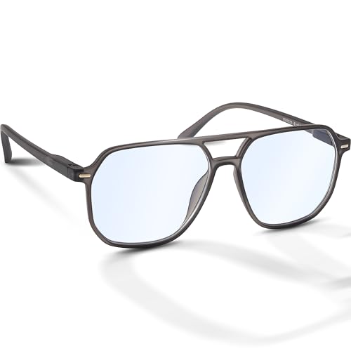 BRILO Blaulichtfilter Computerbrille Herren Unisex (REB520-B, 2, Dioptrien) von BRILO