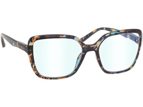 BRILO Damen Computerbrille mit Blaulichtfilter Klare Linsen Schmetterling Gestell, modische Bildschirmbrille für Frauen von BRILO