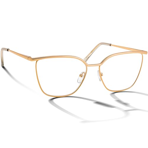 BRILO Damen Lesebrille Korrekturbrille Schmetterling Gestell, modische Damenbrille Sehhilfe mit Etui, leichte Lesehilfe für Frauen von BRILO