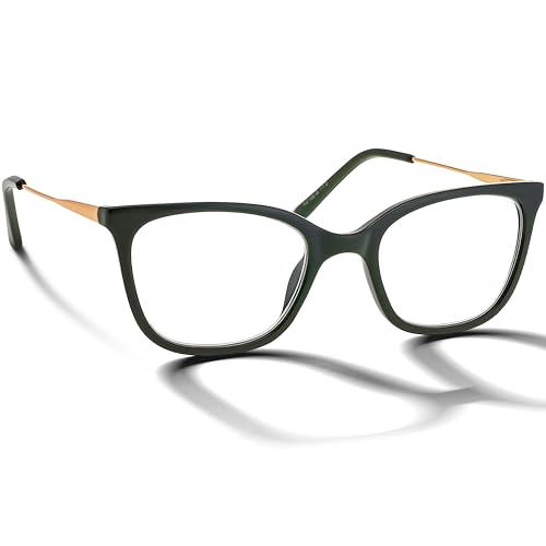 BRILO Damen Lesebrille Korrekturbrille Schmetterling Gestell, modische Damenbrille Sehhilfe mit Etui, leichte Lesehilfe für Frauen von BRILO