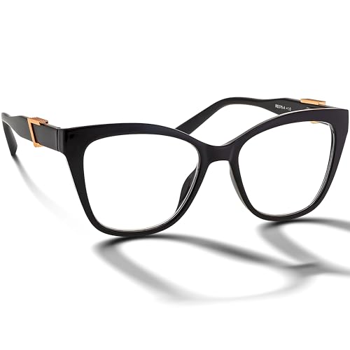 BRILO Damen Lesebrille Korrekturbrille Schmetterling Gestell, modische Damenbrille Sehhilfe mit Etui, leichte Lesehilfe für Frauen von BRILO