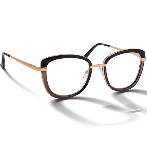 BRILO Damen Lesebrille Korrekturbrille Schmetterling Gestell, modische Damenbrille Sehhilfe mit Etui, leichte Lesehilfe für Frauen von BRILO