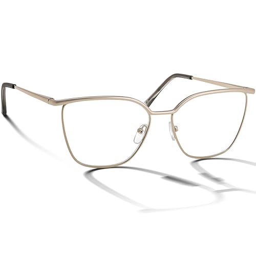 BRILO Damen Lesebrille Korrekturbrille Schmetterling Gestell, modische Damenbrille Sehhilfe mit Etui, leichte Lesehilfe für Frauen von BRILO