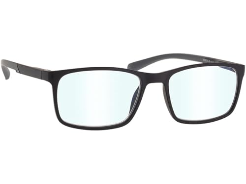 BRILO Herren Computerbrille mit Blaulichtfilter Klare Linsen Rechteck Gestell, modische Bildschirmbrille für Männer von BRILO