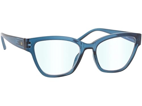 BRILO Unisex Computerbrille mit Blaulichtfilter Klare Linsen Cat Eye Gestell, modische Bildschirmbrille für Damen und Herren von BRILO
