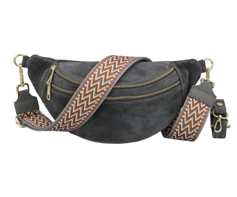 BRISE TASCHE Gürteltasche SUANA Wildleder Bauchtasche mit gemustertem Gürtel, hergestellt in Italien von BRISE TASCHE