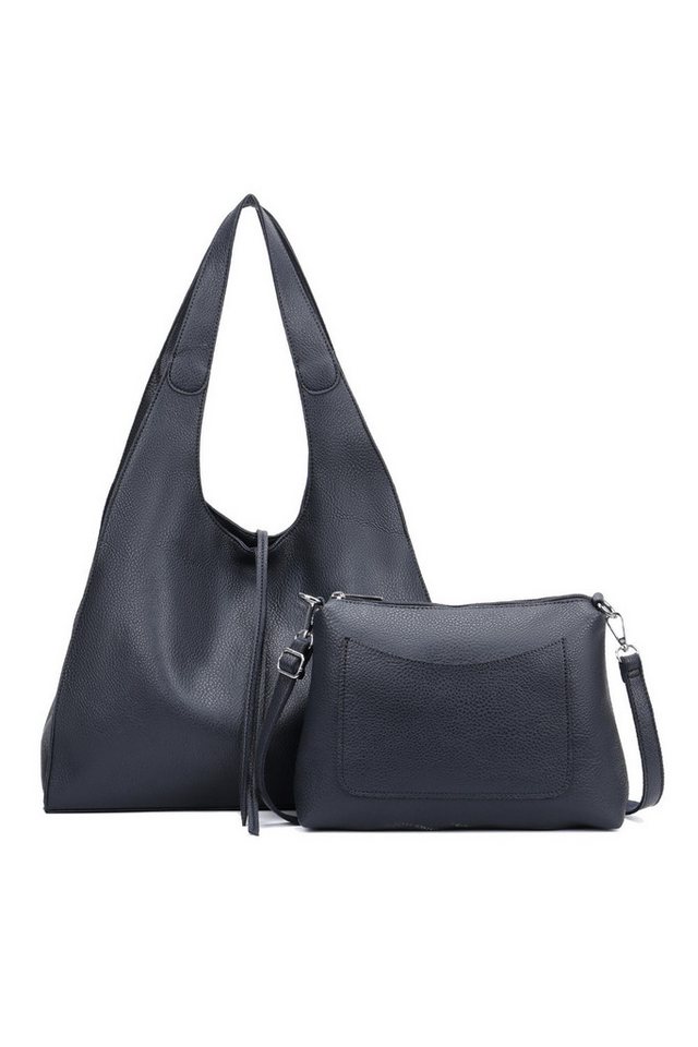 BRISE TASCHE Schultertasche 2in1 Damen Schultertasche – Hobo & Crossbody Set in Lederoptik (Taschenset, 1x große Hobo Tasche + 1x kleine Umhängetasche (abnehmbar), 2-in-1 Set: Hobo & Crossbody Tasche, leicht, geräumig, abnehmbar von BRISE TASCHE