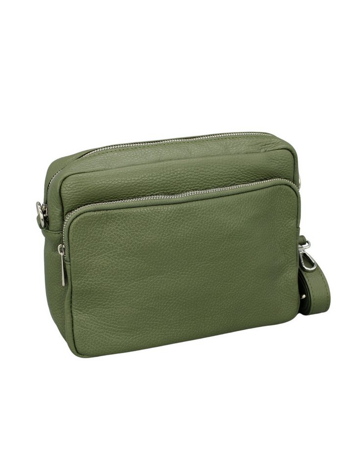 BRISE TASCHE Schultertasche Bella Damen Umhängetasche aus echtem Leder, mit Reißverschlussfach von BRISE TASCHE