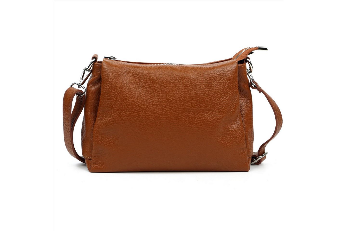 BRISE TASCHE Schultertasche Brise Elora – Echtleder Schultertasche, 3-Fach, kompakt & stilvoll, kompakt leicht übersichtliche Fächeraufteilung von BRISE TASCHE