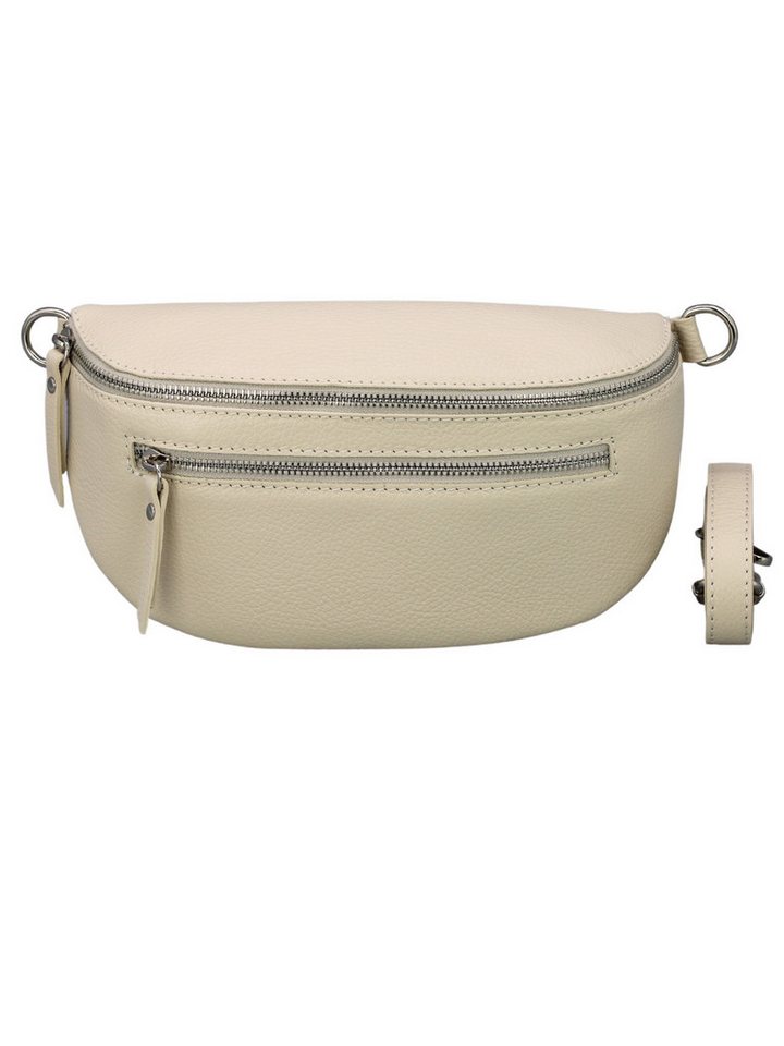 BRISE TASCHE Schultertasche Lucia Damen Leder-Bauchtasche – Echtleder, Made in Italy (Einzelartikel, Gurt separat erhältlich), Reißverschlussfächer, Kompakte Größe, Handgefertigt in Italien von BRISE TASCHE